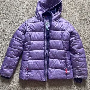 Girls Purple Champion 9 Puffer Jacket Size 9/10